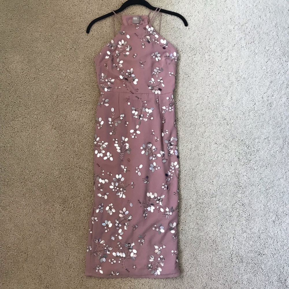 ASOS Embellished Midi Cocktail Dress Size 2